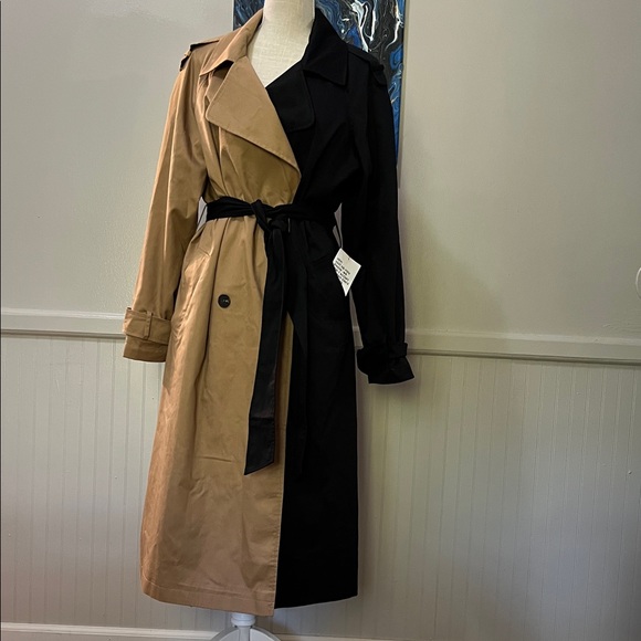 Asis design  Two-Tone Trench Coat - Picture 1 of 12